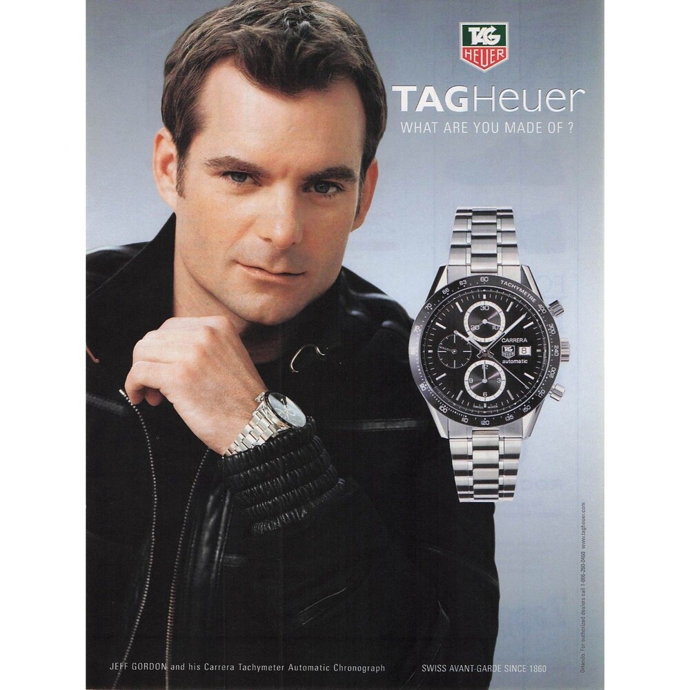2005 TAGHeuer JEFF GORDON Carrera Tachymeter watch print ad NASCAR wall decor